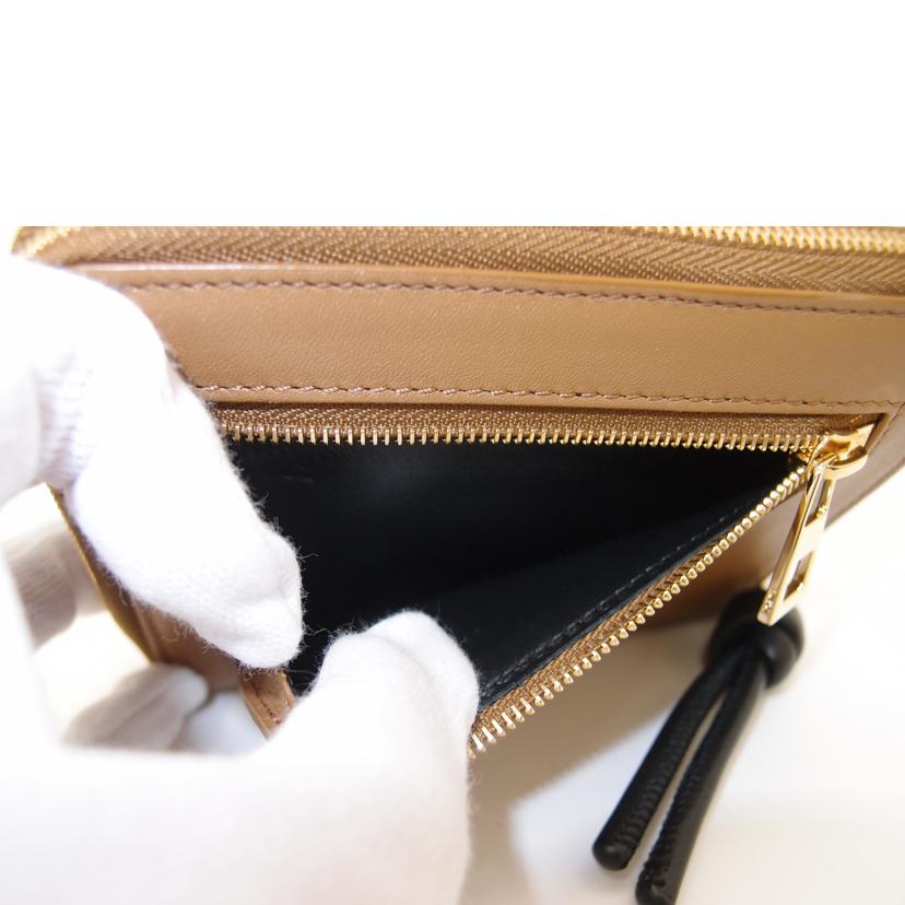 LOEWE/ラウンドファスナー二つ折り財布／ブラウン/CEM1CWZX0//042***/SAランク/69