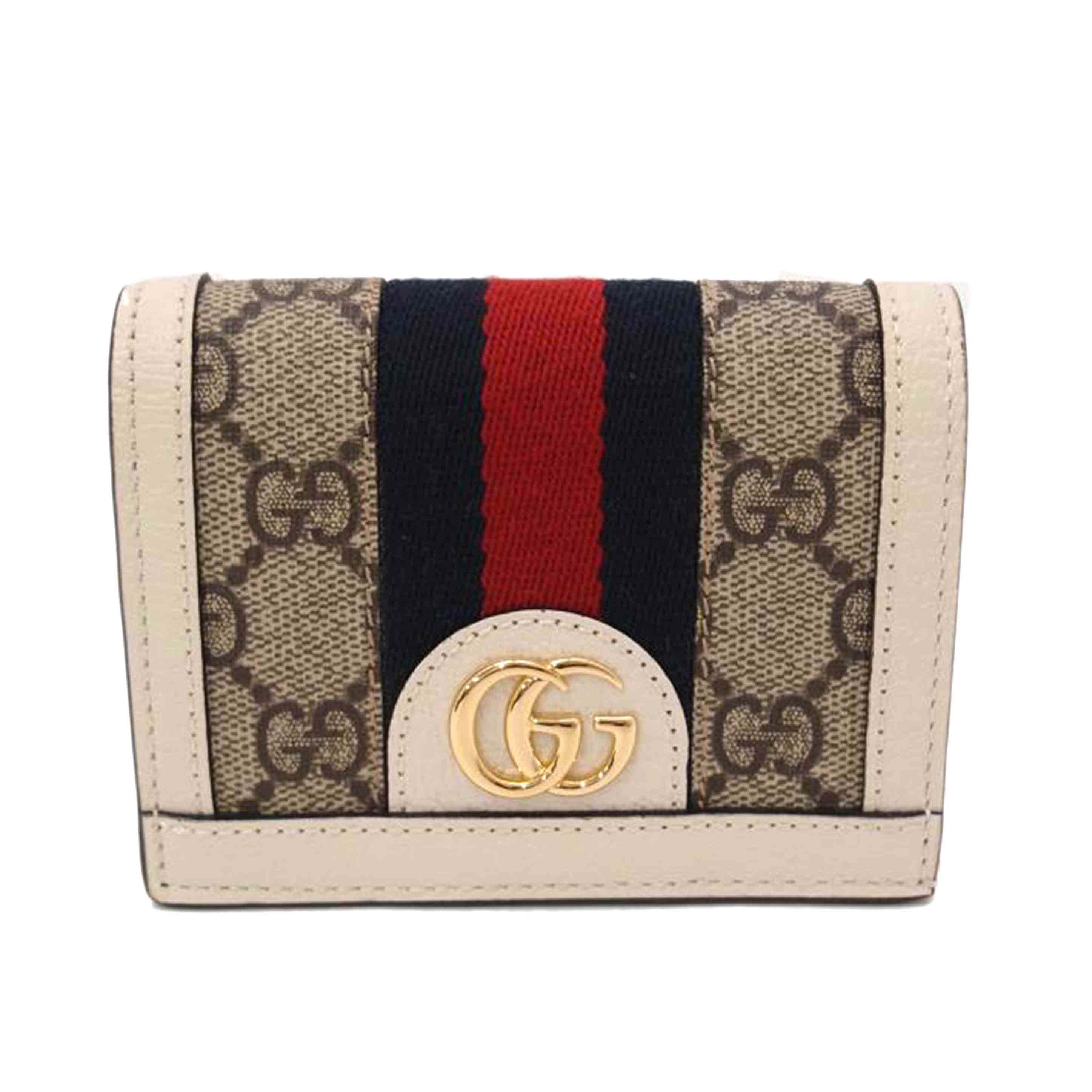 GUCCI グッチ/オフィディアGGマーモントコンパクト財布／ホワイト/523155//214*/SAランク/69