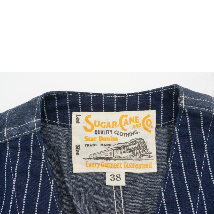 SUGARCANE シュガーケーン/SUGARCANE　デニム　ベスト　ウォバッシュストライプ//ABランク/78