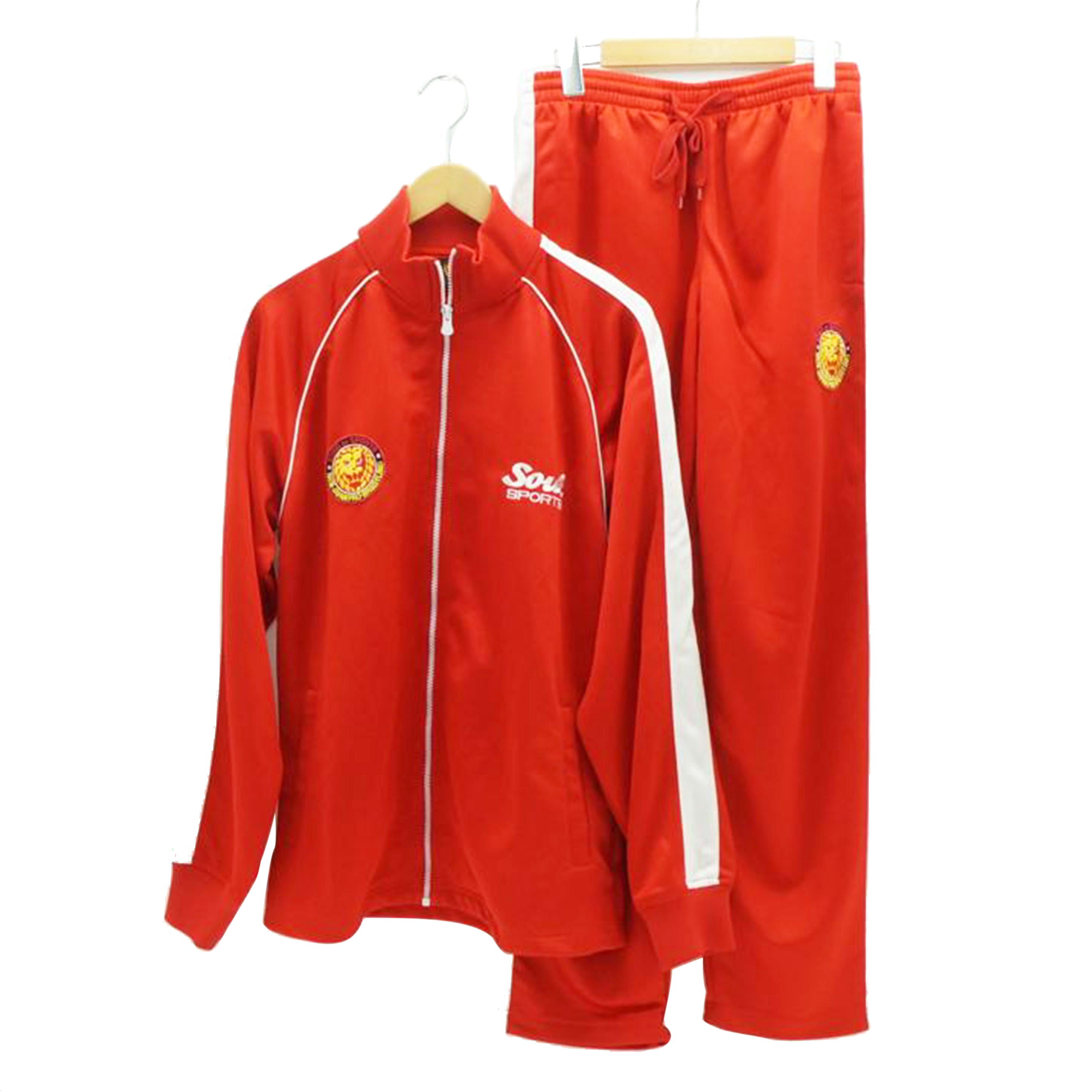 SOUL　SPORTS ソウルスポーツ/新日本プロレス　Soul　ジャージ　セットアップRED//ABランク/78