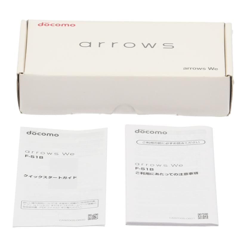 ＦＵＪＩＴＳＵ　ｄｏｃｏｍｏ 富士通/スマートフォン／ａｒｒｏｗｓ　Ｗｅ/F-51B//798145ea/Aランク/63