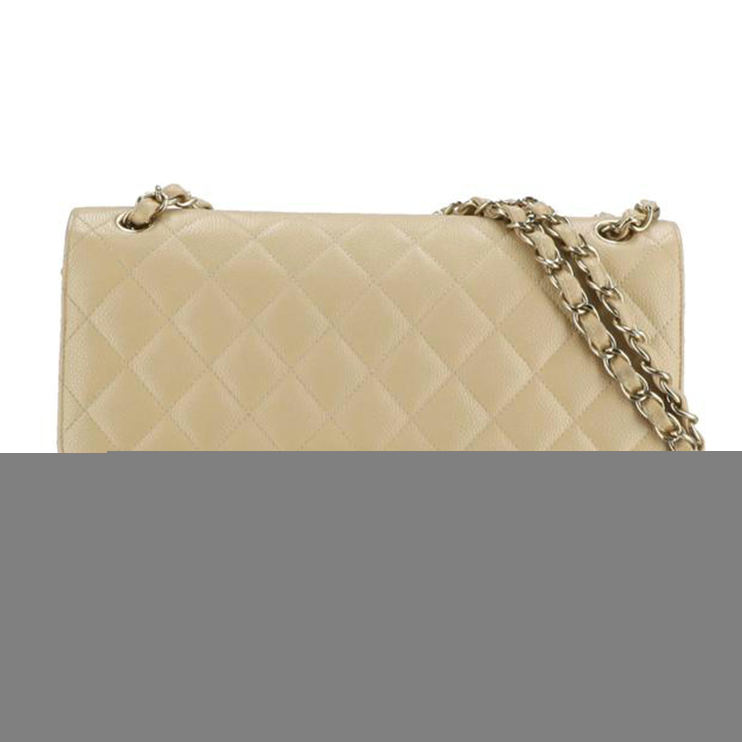 CHANEL シャネル/キャビアスキンWフラップマトラッセベージュ//166*****/ABランク/92