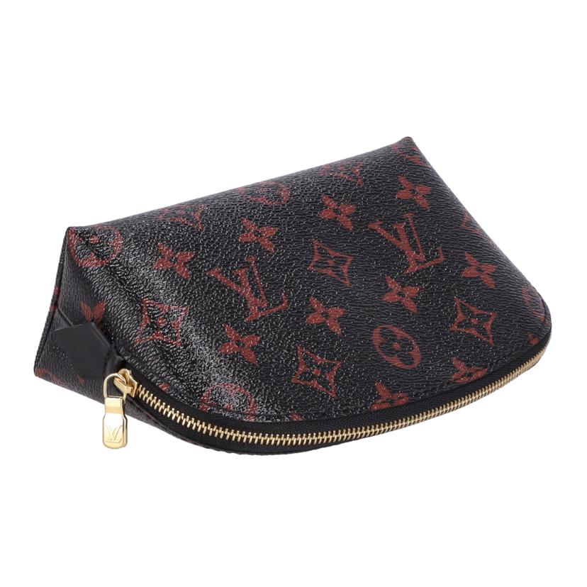 LV ルイヴィトン/ポシェットコスメティックPM／モノグラム／ブラック×レッド/M12593//RFI*/SAランク/75