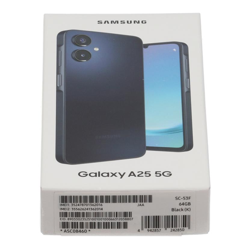 SAMSUNG　docomo サムスン　/スマートフォン／Galaxy　A25　5G　64GB　未使用/SC-53F//352478701362016/Sランク/65