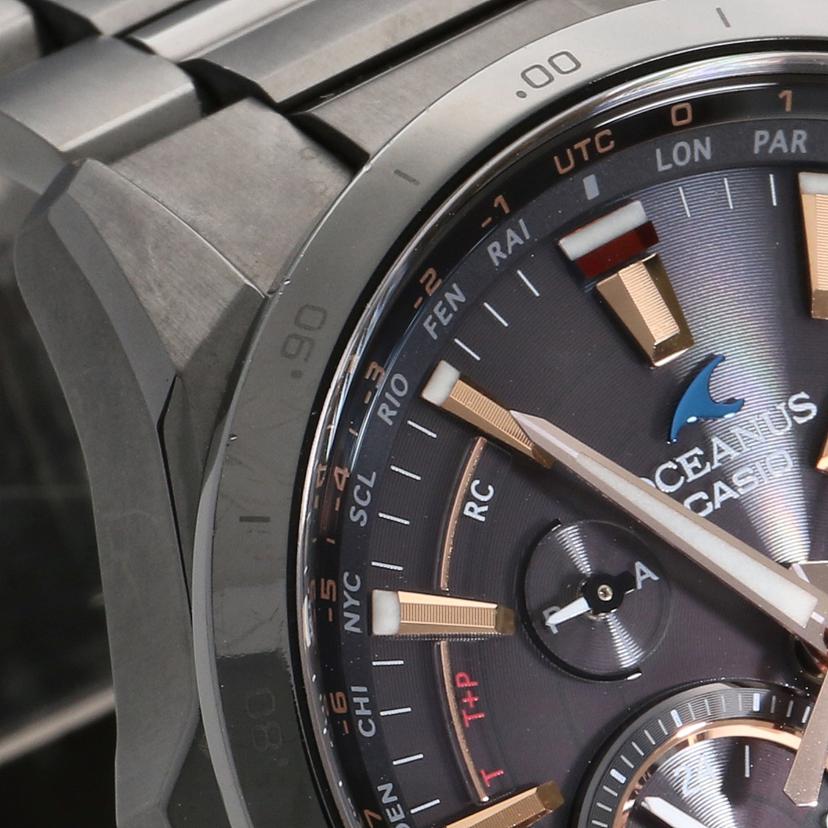 CASIO カシオ/オシアナス／ブラックチタン／電波ソーラー/OCW-G1000B//630***/Aランク/78