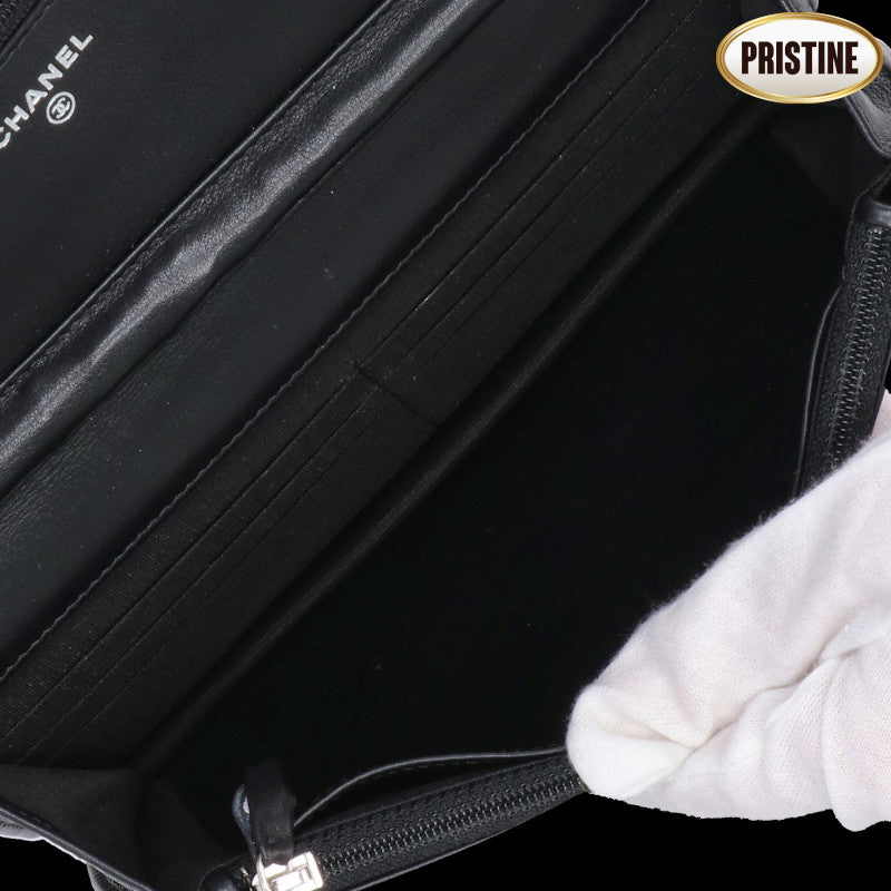 CHANEL シャネル/ココマーク　キャビアスキン　チェーンウォレット／ブラック/A48654//181*****/SAランク/84