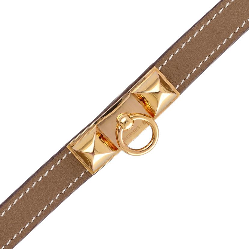HERMES エルメス/リヴァルドゥブルトゥール／エトゥープ／GD金具//C M*******/Aランク/75