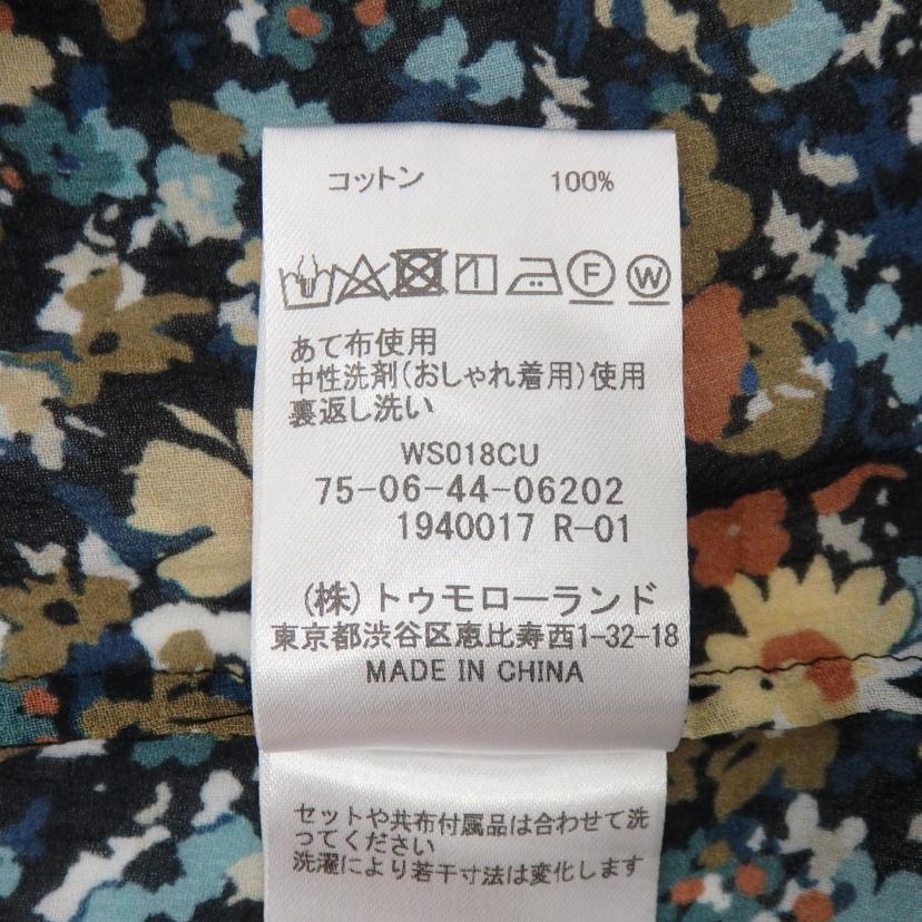 SOULEIADO ソレイアード/コットンプリント　シャーリングワンピース//Aランク/77