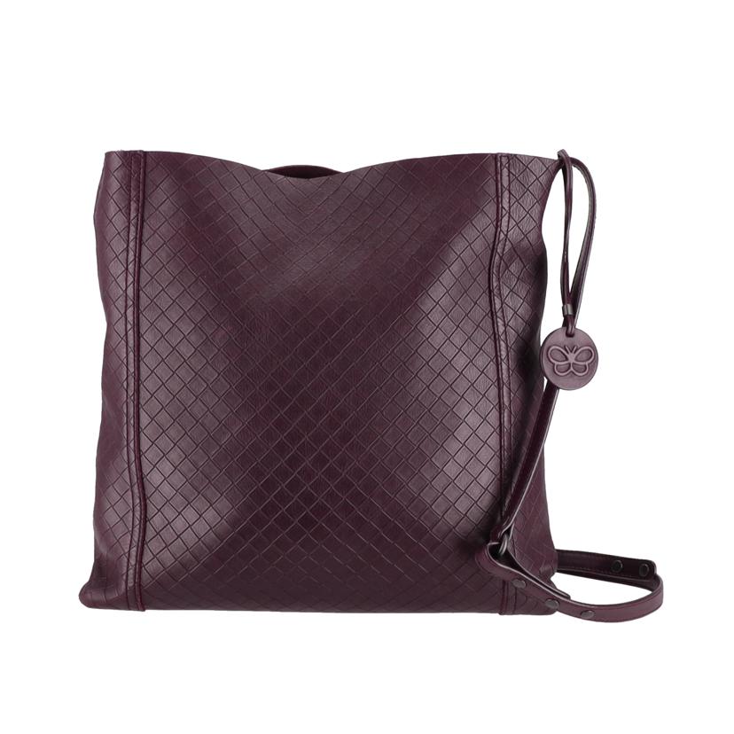 BOTTEGA　VENETA ボッテガヴェネタ/イントレチャート斜め掛けショルダー／ブラウン//ABランク/75
