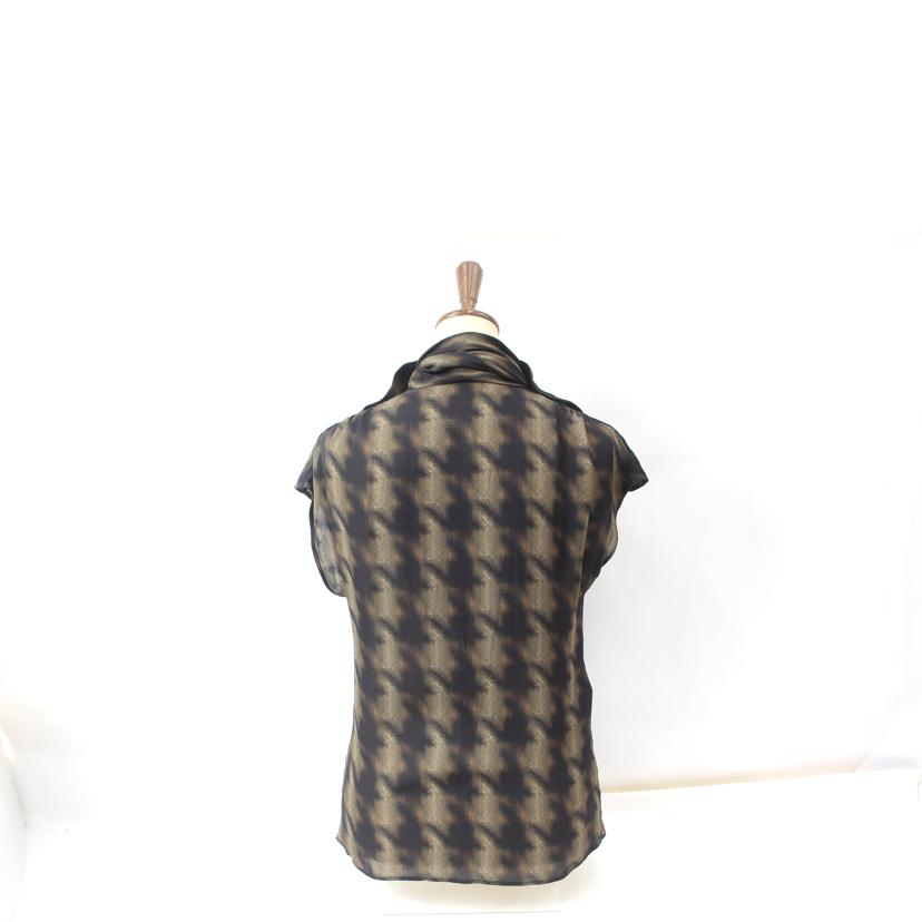 GUCCI グッチ/シルクリボンブラウス　サイズ36　約Sサイズ　ノースリーブ　ブラック系総柄/335250 ZA023//Aランク/65