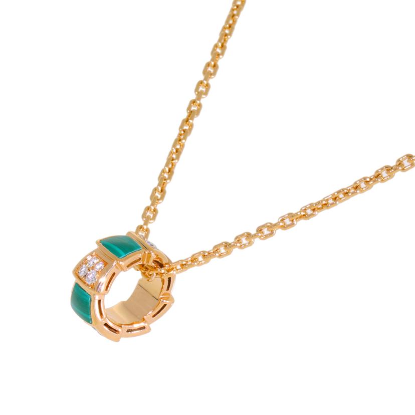 BVLGARI　 ブルガリ/AU750セルペンティ　ヴァイパーマラカイトダイヤネックレス//Aランク/92