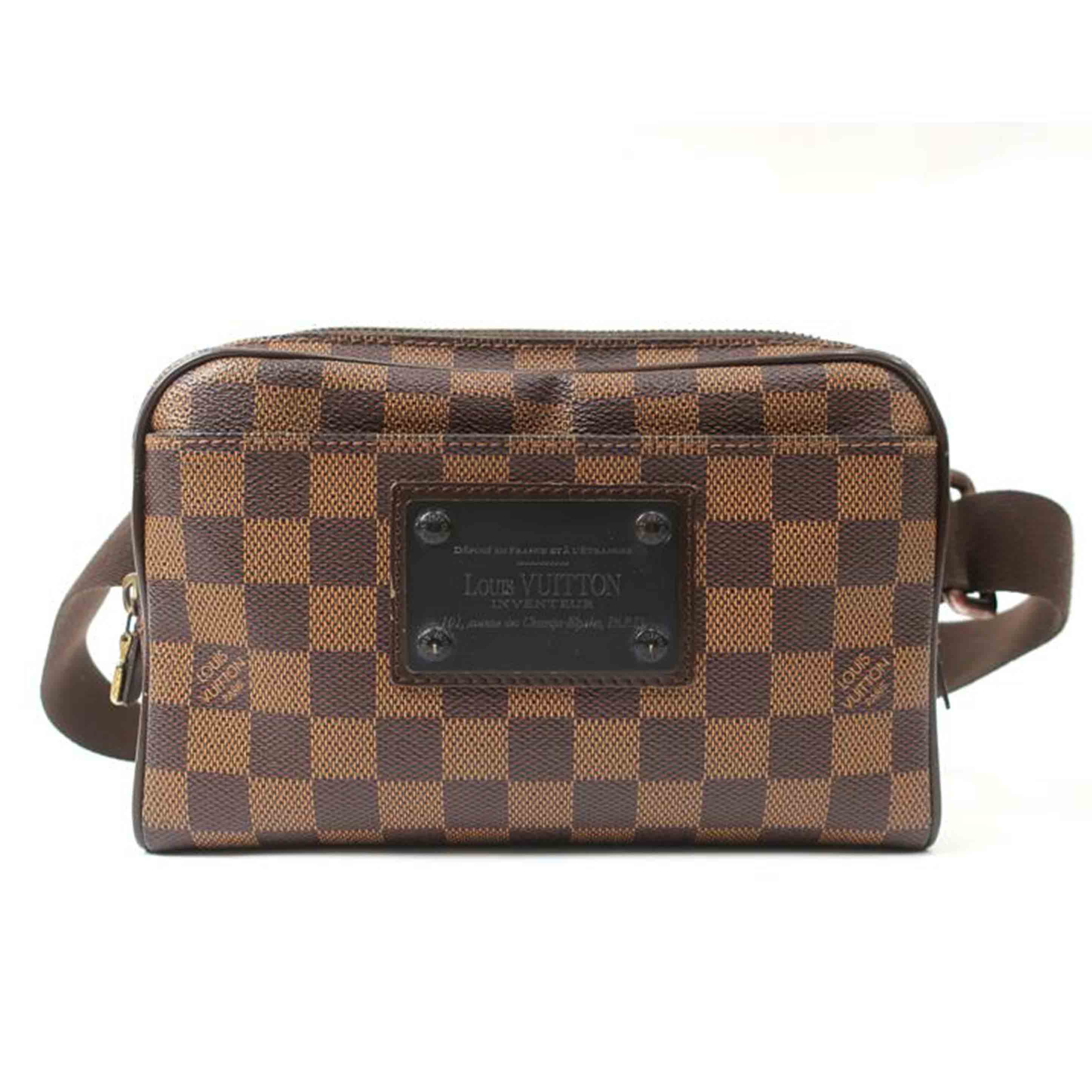 LOUIS　VUITTON ルイヴィトン ルイ・ヴィトン ビトン ダミエ・エベヌ 市松模様 ブラウン 茶 ショルダーバッグ ハンドバッグ トートバッグ ブラウン メンズ レディース 定番 人気 ＬＶ 斜め掛け 肩がけ/バム・バッグ・ブルックリン／ダミエ／エベヌ　ボディバッグ/N41101//CA0***/Bランク/65