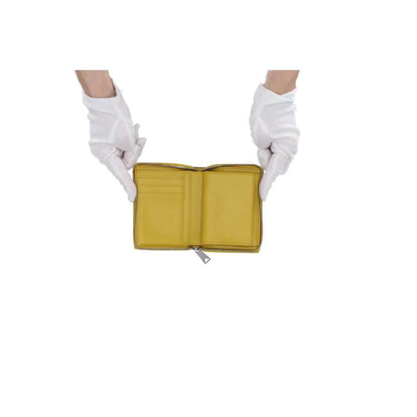 BOTTEGA　VENETA ボッテガヴェネタ/カセットマキシイントレチャート二つ折り財布／イエロー//ABランク/75