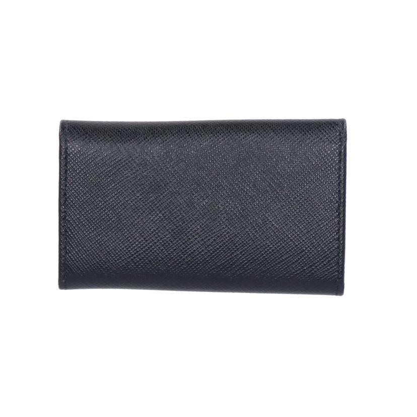 PRADA プラダ/サフィアーノ6連キーケース／ブラック/1PG222//SAランク/75