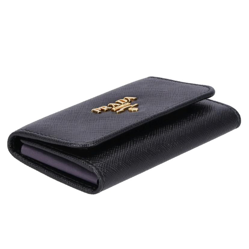 PRADA プラダ/サフィアーノ6連キーケース／ブラック/1PG222//SAランク/75