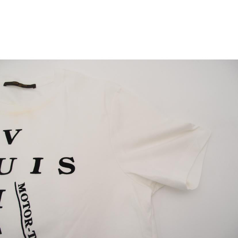 LOUIS　VUITTON ルイヴィトン/フロッキークロスロゴTシャツ／ホワイト／XL/RM171MCMSHBY05W//ABランク/69