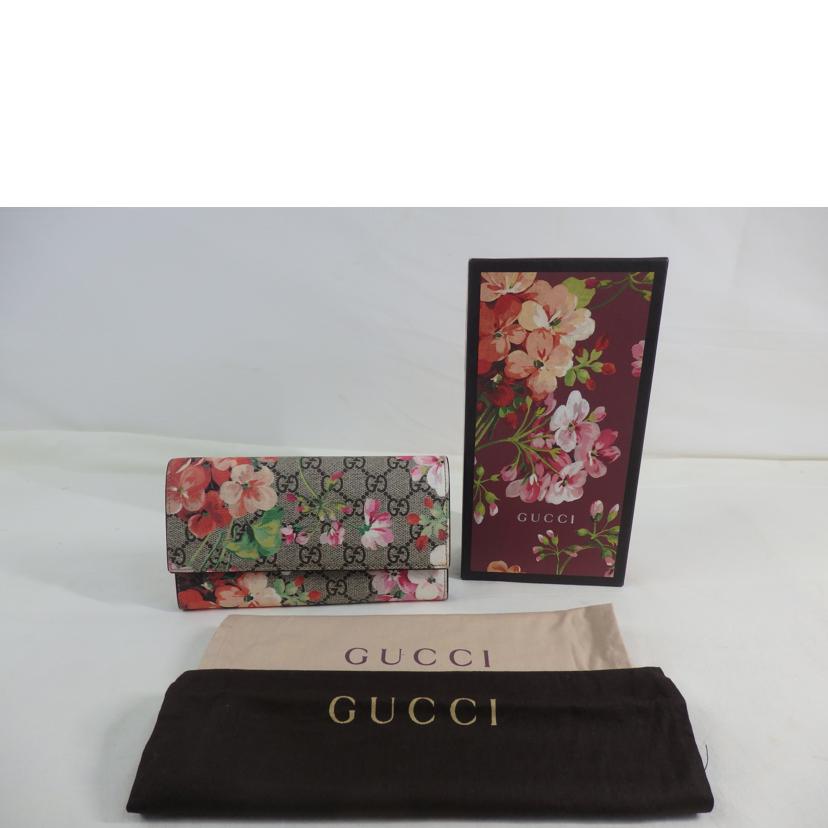 グッチ　ブルームス　花柄　二つ折り財布　保存箱つき　美品 GGブルームス コンパクトウォレット 453176 フラワー 花柄 二