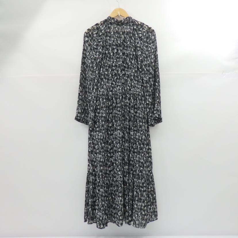 LANVIN　on　Blue ランバンオンブルー/シフォン　ボウタイティアード　ワンピース　花柄/3016321//Aランク/77