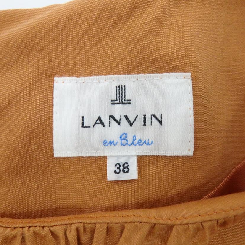 LANVIN　on　Blue ランバンオンブルー/リネンブレンド　パフスリーブ　ギャザーワンピース/3944337//Aランク/77