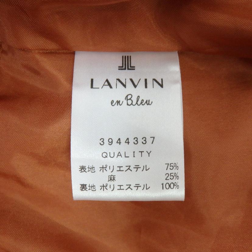 LANVIN　on　Blue ランバンオンブルー/リネンブレンド　パフスリーブ　ギャザーワンピース/3944337//Aランク/77