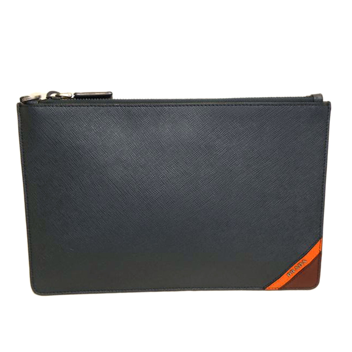 PRADA/サフィアーノレザージップポーチクラッチバッグ//236/Aランク/92