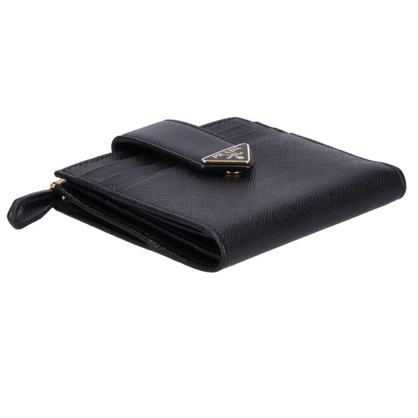 PRADA プラダ/サフィアーノ二つ折り財布／ブラック/1ML047//RFI*/Aランク/75