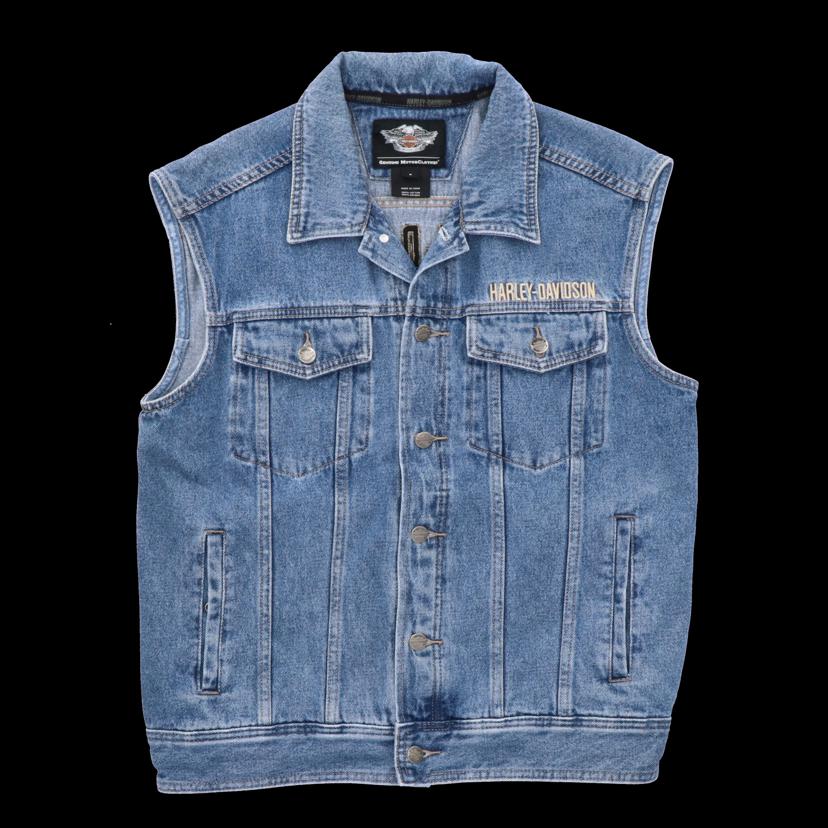 HARLEY－DAVIDSON ハーレーダビッドソン/Bar＆Shieldデニムベスト／00＇s／ヴィンテージ／レア/99041-08VM//ABランク/85