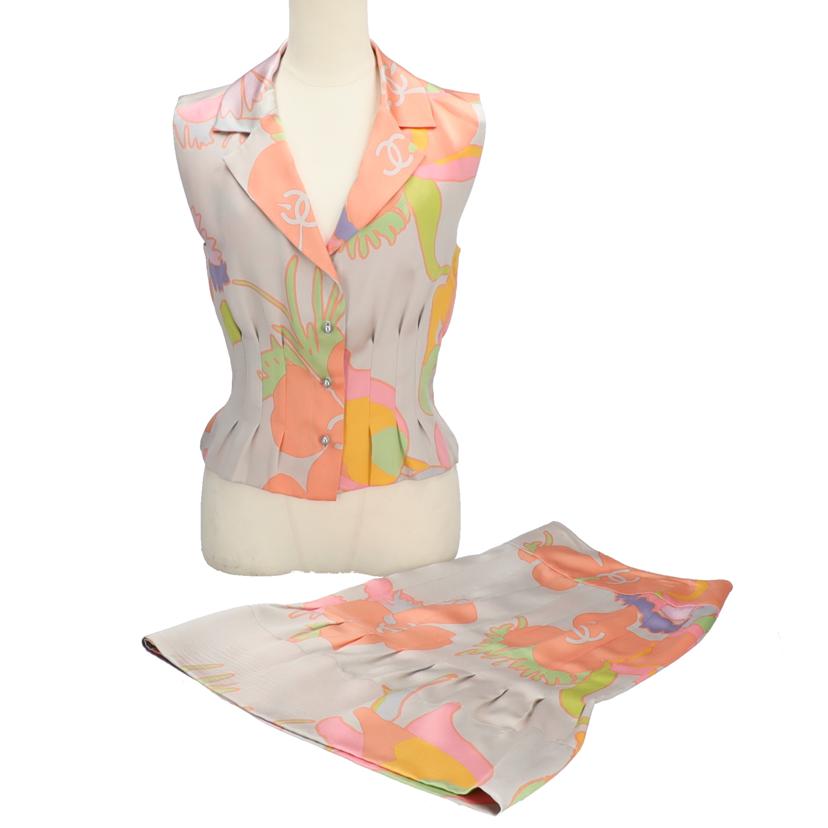 ＣＨＡＮＥＬ シャネル/ブラウススカートセット／シルク／マルチカラー/P21423//Bランク/94