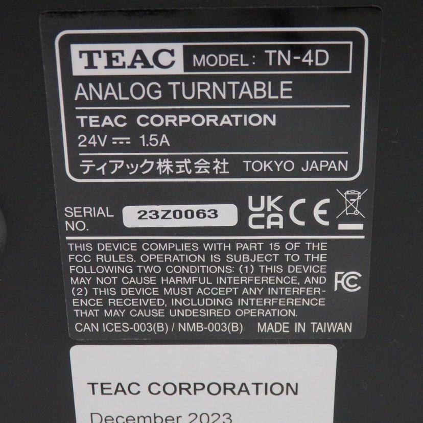 TEAC テック/アナログターンテーブル/TN-4D-SE//23Z0063/ABランク/77