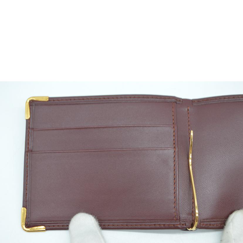 Cartier カルティエ/マストラインマネークリップレザー財布／ボルドー/L3000113//B65****/Aランク/89
