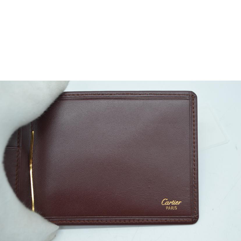 Cartier カルティエ/マストラインマネークリップレザー財布／ボルドー/L3000113//B65****/Aランク/89