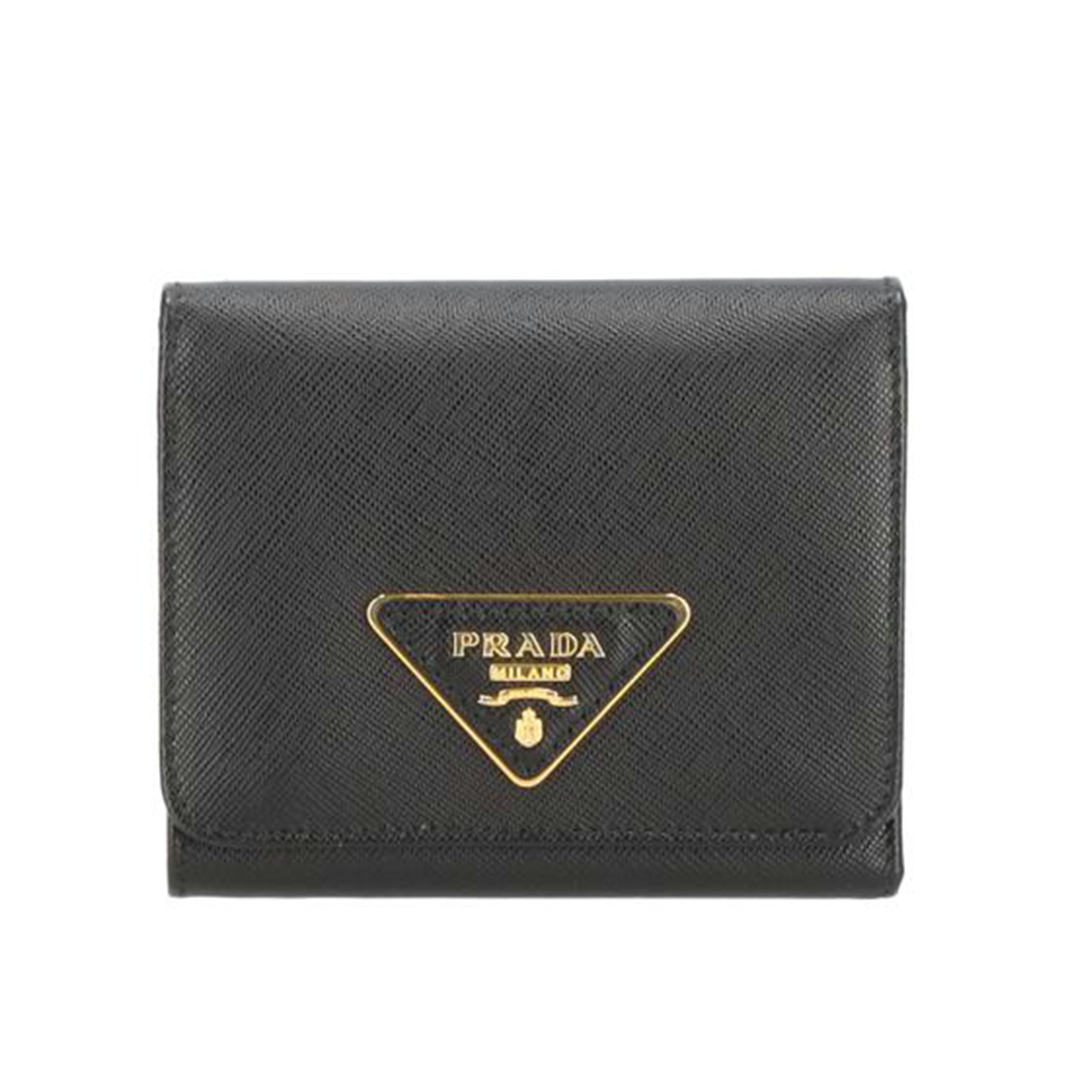 PRADA プラダ/サフィアーノレザー／トライアングルロゴ折財布/1M0176//Aランク/91