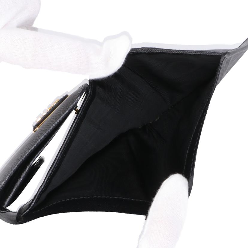 PRADA プラダ/サフィアーノレザー／トライアングルロゴ折財布/1M0176//Aランク/91