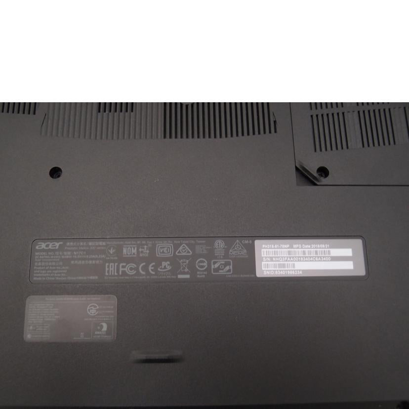 acer エイサー/Predator　HELIOS　300／ゲーミングノートPC/PH315-51-78NP//NHQ3FAA00183404C6A3400/ABランク/69