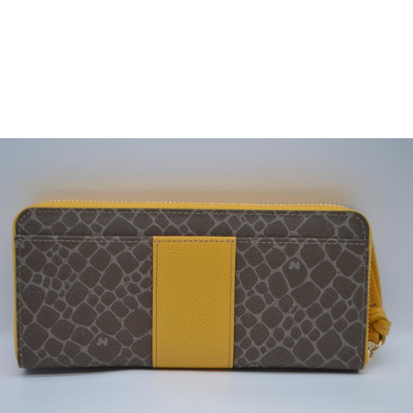 NINA RICCI ニーナリッチ/アトレヌーボーシボレザーラウンドファスナー長財布/085-8004//Sランク/89