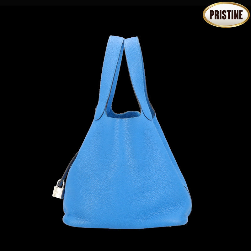 HERMES エルメス/　ピコタンロックMM／トリヨンクレマンス／ブルーフリーダ//Y刻印**********/SAランク/24