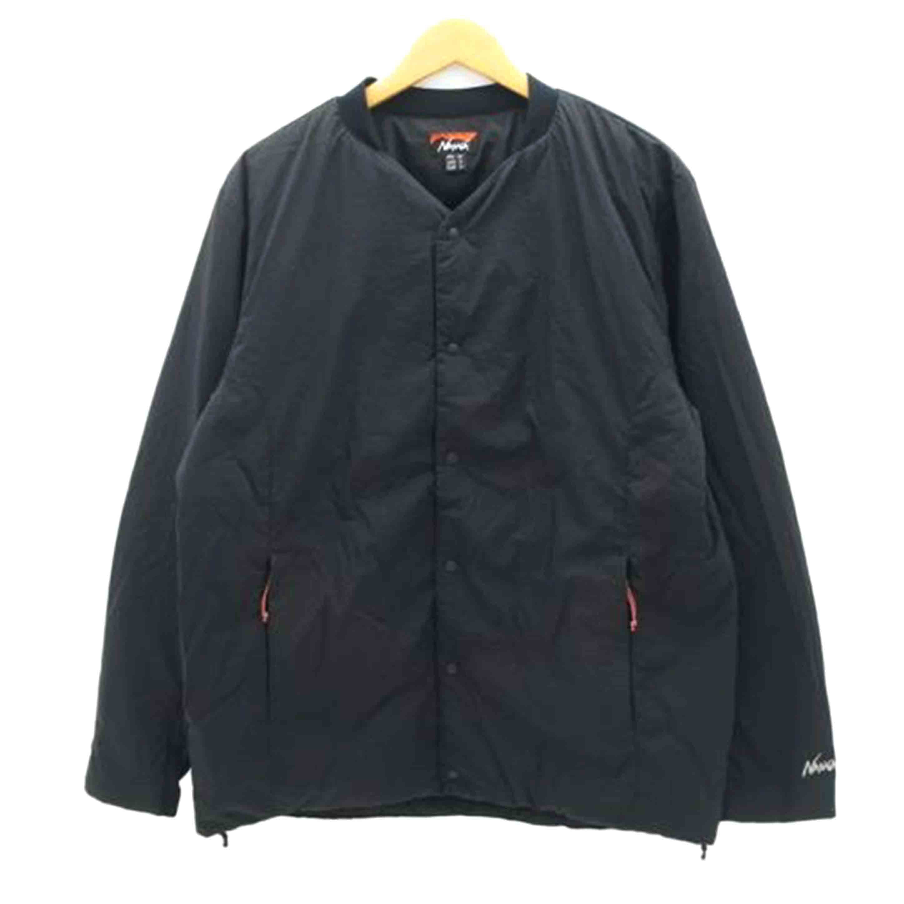 NANGA ナンガ/ノーカラーソフトダウンカーディガン／黒//ABランク/42