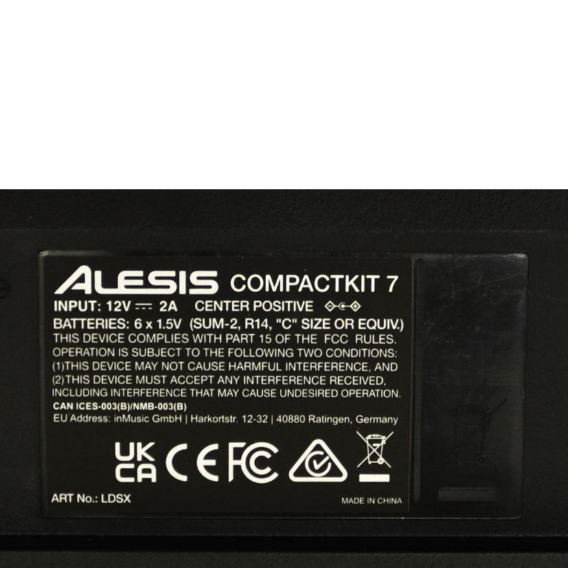 ALESIS アレシス/電子ドラム/COMPACTKIT7//ABランク/75