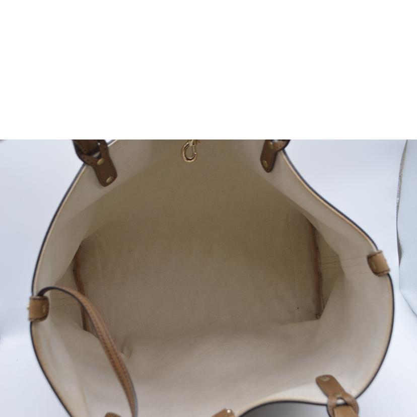 GUCCI グッチ/GGキャンバスレザートート／ベージュ/247209//493***/Bランク/89