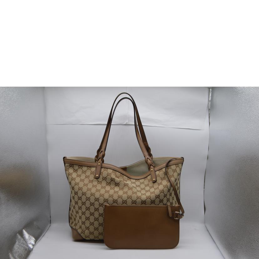 GUCCI グッチ/GGキャンバスレザートート／ベージュ/247209//493***/Bランク/89