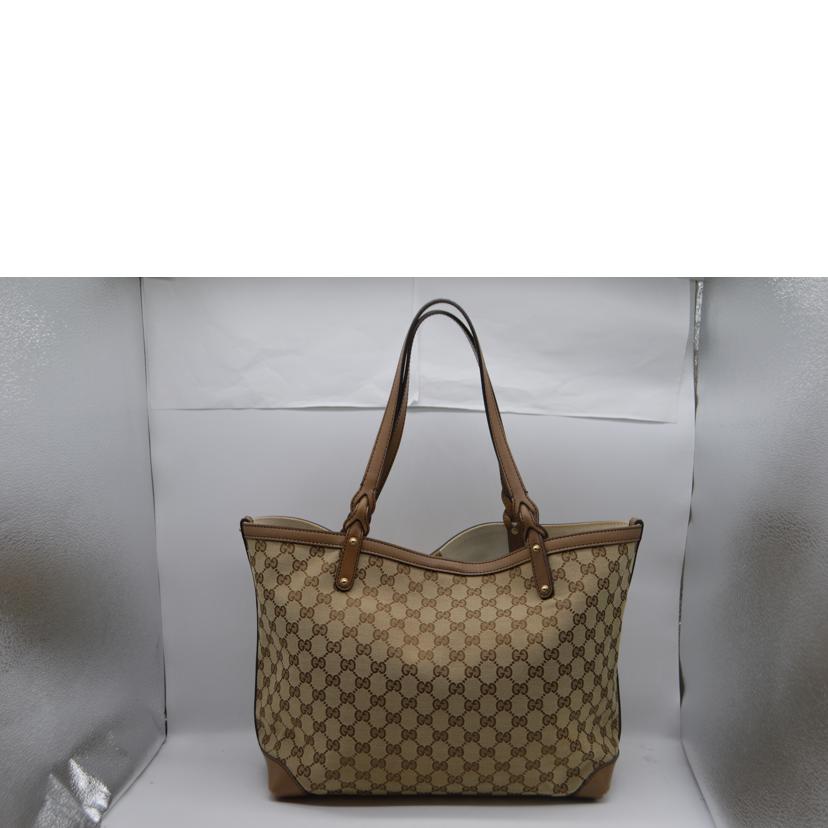 GUCCI グッチ/GGキャンバスレザートート／ベージュ/247209//493***/Bランク/89