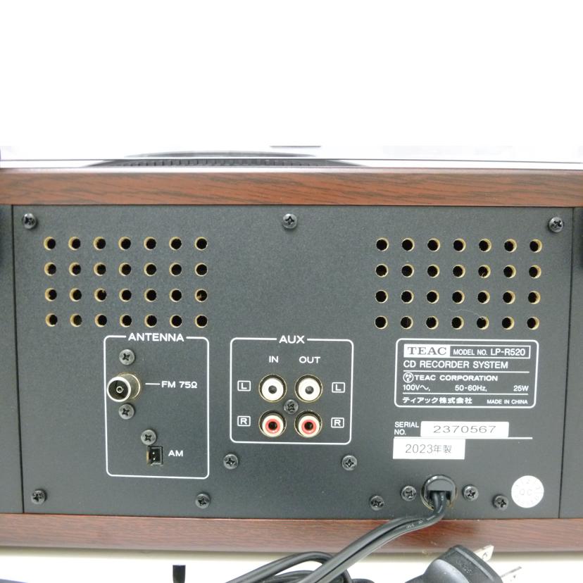 TEAC ティアック/ターンテーブル／カセット付CDレコーダー/LP-R520-N//2370567/ABランク/88