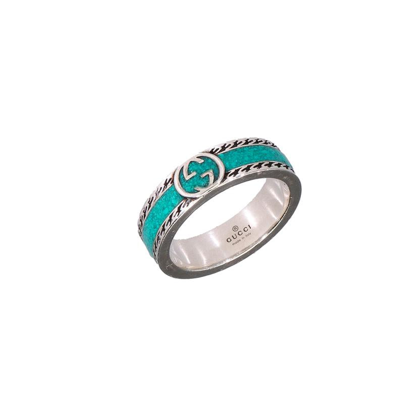 GUCCI グッチ/インターロッキングG／ターコイズリング//ABランク/75