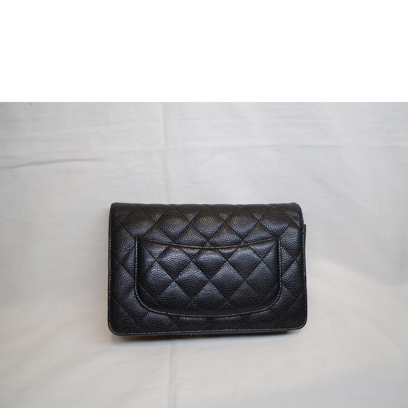 CHANEL シャネル/キャビアスキンマトラッセチェーンウォレット/SV金具/A33814//216*****/Aランク/92