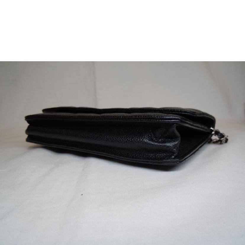 CHANEL シャネル/キャビアスキンマトラッセチェーンウォレット/SV金具/A33814//216*****/Aランク/92