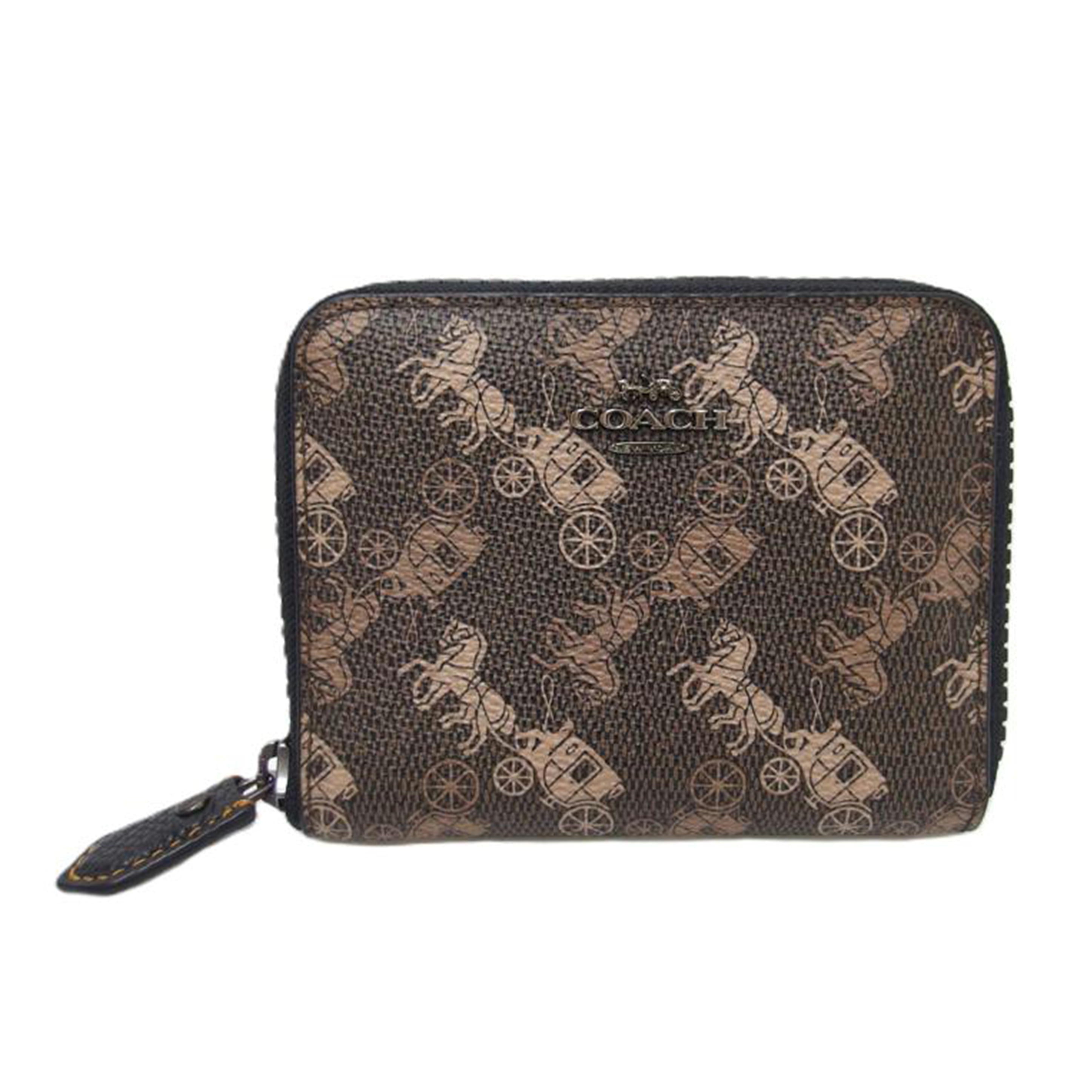 COACH コーチ/ホース柄ラウンドファスナー2つ折り財布/89586//L19**/ABランク/88