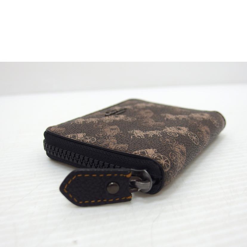 COACH コーチ/ホース柄ラウンドファスナー2つ折り財布/89586//L19**/ABランク/88