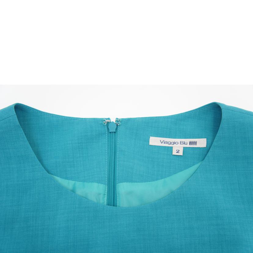【美品】Viaggio Blu ビアッジョブルー ノースリーブワンピース　ブルー Viaggio Blu / ビアッジョブルー （レディース） | ファッション
