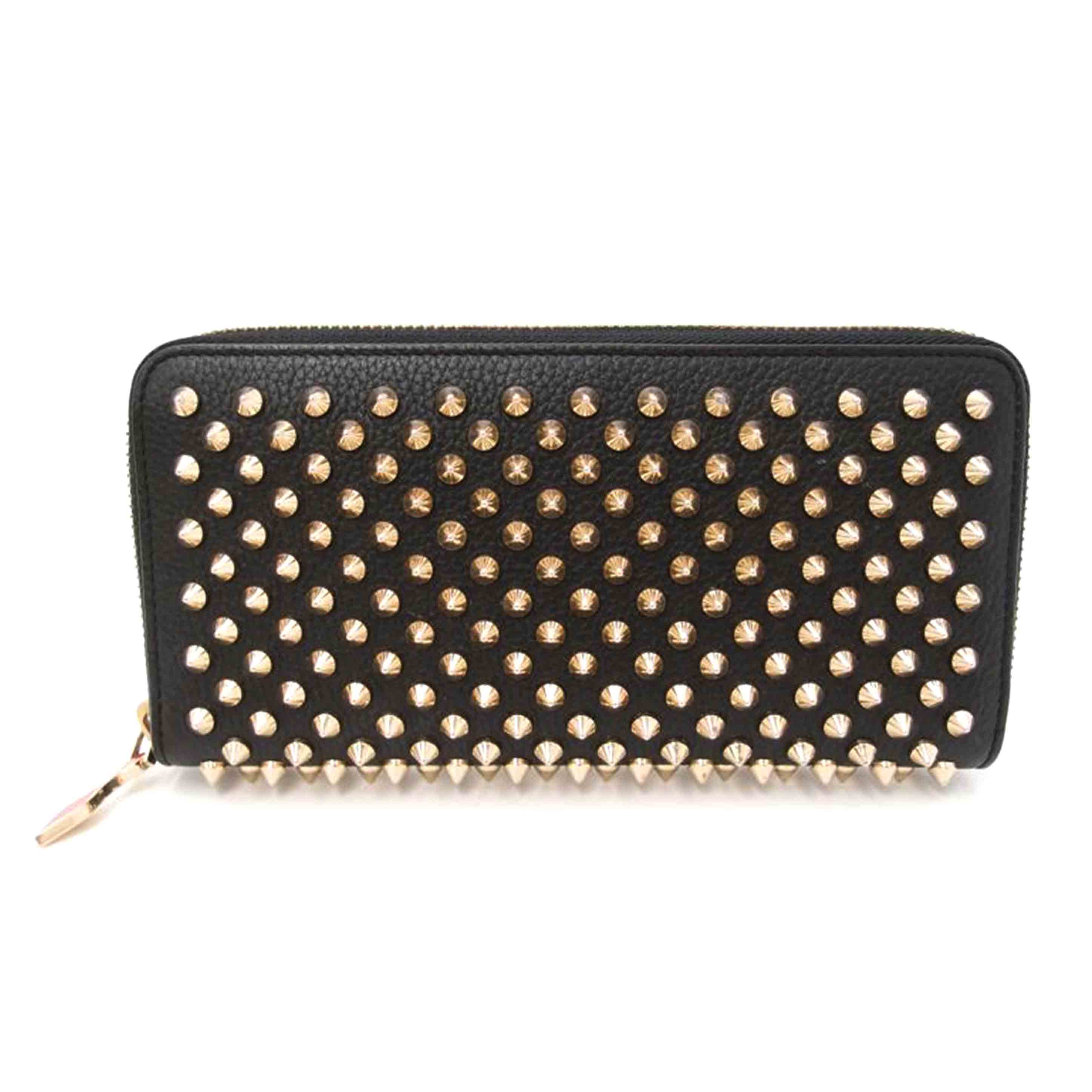 C．Louboutin クリスチャンルブタン/パネトーネラウンドファスナー長財布／ブラック/1185059//ABランク/69