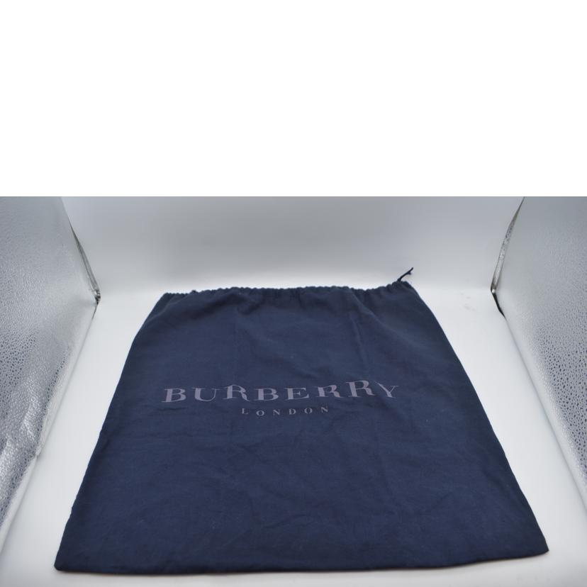 BURBERRY バーバリー/ノバチェックドームレザーハンド／ブラウン//Aランク/89